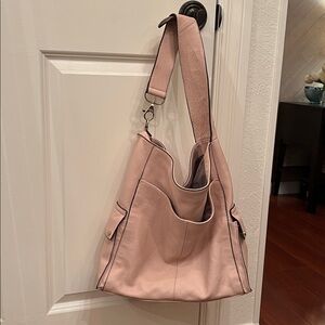 Vince Camuto Coen Pink Leather Shoulder Bag